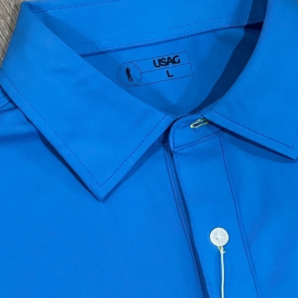 NWT USAG U Suck at Golf Large Blue Performance Polo Golf Shirt William Murray - Picture 5 of 6